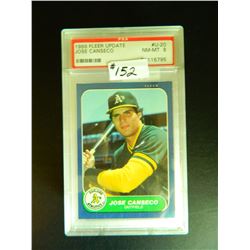 1986 Fleer Update Jose Canseco #U-20, PSA Graded NM-MT 8