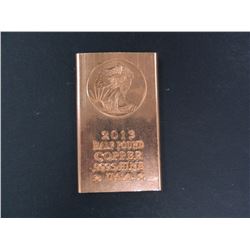 1/2 Pound .9995 Fine Copper Bullion Bar, Walking Liberty