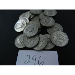 Roll of 20 (Twenty) 40% Silver Kennedy 1/2 Dollars,  Possible Date Range 1965-1969, All One Money