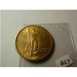 Gold 1908-D $20 Saint-Gaudens Double Eagle, AGW=.9675 ounce, Austin, Texas Estate Gold Hoard