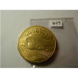 Gold 1914-D $20 Saint-Gaudens Double Eagle, AGW=.9675 ounce, Austin, Texas Estate