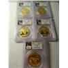 Image 1 : Five (5) Gold 2013 China 500Y Panda, PCGS MS70, One Ounce Fine Gold Each