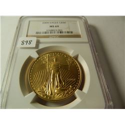 2004 Gold $50 U.S. Eagle, NGC MS69, One Ounce Fine Gold