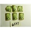 Image 1 : Six (6) 1950's George Washington One Cent stamps, all un-used, all one money
