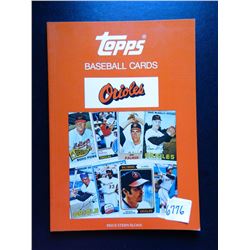 1989 Topps Baseball Cards Book, Orioles, All Orioles starting from 1952 (Browns)