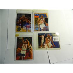 Two (2) '94'95 Grant Hill Fleer Ultra Rookie Cards and (2) Two 2nd Year Inserts
