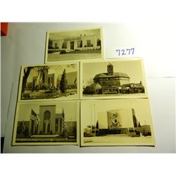 Five (5) Real Photo Postcards - Texas Centennial Expo,1936, John Sirigo, All One Money