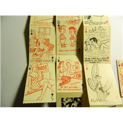 Twnty-Five (25) 1969 Federal Premium mini playing cards, Sex, Humor, Un-Cut, What Fun! Not Complete