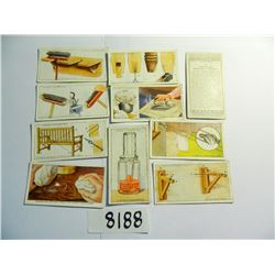Ten (10) 1936 Wills's Cigarette Cards Household Hints, All One Money, Tobacco Cards from 1930s