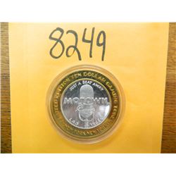 .999 Fine silver casino $10 token/strike ASW= .60 oz.
