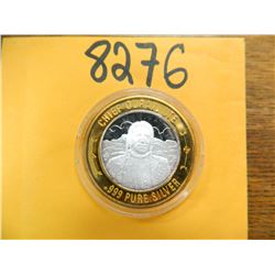 .999 Fine silver casino $10 token/strike ASW= .60 oz.