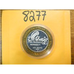 .999 Fine silver casino $10 token/strike ASW= .60 oz.