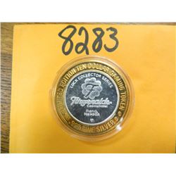 .999 Fine silver casino $10 token/strike ASW= .60 oz.