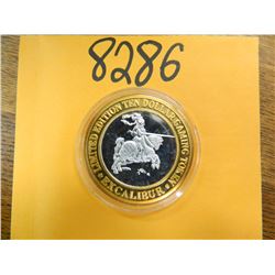 .999 Fine silver casino $10 token/strike ASW= .60 oz.