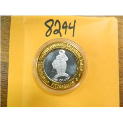 .999 Fine silver casino $10 token/strike ASW= .60 oz.