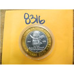 .999 Fine silver casino $10 token/strike ASW= .60 oz.