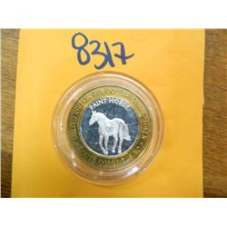 .999 Fine silver casino $10 token/strike ASW= .60 oz.