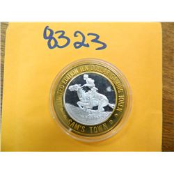 .999 Fine silver casino $10 token/strike ASW= .60 oz.