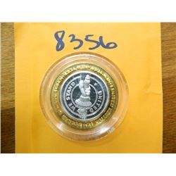 .999 Fine silver casino $10 token/strike ASW= .60 oz.