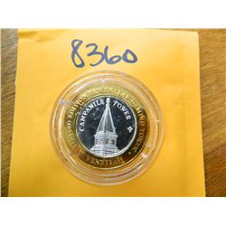 .999 Fine silver casino $10 token/strike ASW= .60 oz.