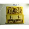 Image 1 : Two Antique Turn of The Century Stereoscope Cards of Gems of Statuary (Summer and Winter) and