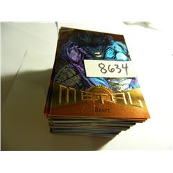 1995 Marvel Metal Partial Card Set with Metallic finish from Fleer Skybox, 134 Cards of the 138!