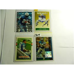 Four (4) Barry Sanders Cards, one rookie card and three very good inserts, All One Money