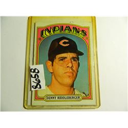 1972 TOPPS #642 DENNY RIDDLEBERGER, Cleveland Indians