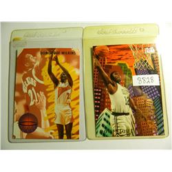 Two (2) Dominique Wilkins Basketball Cards, both one money, human highlight film