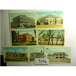 Seven (7) 1920's Postcards from Abilene, Kansas, All One Money