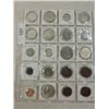 Image 1 : FULL SHEET 20 COIN FOREIGN LOT MIXED YEARS