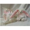 Image 1 : PAIR ANNALEE VINTAGE EASTER BUNNY PLUSH