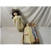 Image 1 : 3 VINTAGE DOLLS PORCELAIN HERITAGE MEGO RENE