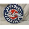 Image 1 : VINTAGE PACKARD APPROVED SERVICE ENAMEL SIGN TIN