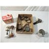 Image 1 : PRIMITIVE BOX LOT DOOR KNOBS TINS HARDWARE MORE