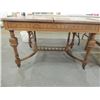 Image 2 : ANTIQUE DINING TABLE VERY ORNATE 38" X 50"