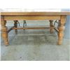 Image 2 : ANTIQUE DINING TABLE PARQUET CROSSHATCH PATTERN