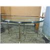 Image 2 : OVAL CONTEMPORARY GLASS TOP COFFEE TABLE