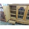 Image 4 : ANTIQUE OAK VITRINE BUFFET SIDEBOARD CABINET