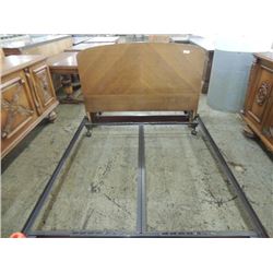 QUEEN SIZE ANTIQUE HEADBOARD AND FRAME