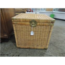 ASIAN INSPIRED WICKER CHEST