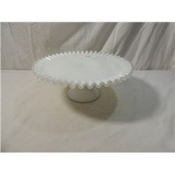 FENTON SILVER CREST RUFFLED EDGE CAKE PLATE