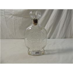 GLASS SCHENLEY LIQUOR DECANTER 11" TALL