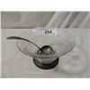 Image 1 : SILVERPLATE TRIM CUT GLASS CRYSTAL BOWL SPOON