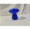 Image 2 : BLUE MUSHROOM PAPER WEIGHT HAND BLOWN