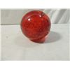 Image 1 : DEEP RED HAND BLOWN PAPER WEIGHT