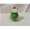 Image 1 : GREEN AND CLEAR PEAR PAPER WEIGHT BUBBLES