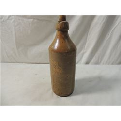 RARE GERMAN BEER STONEWARE POTTERY BOTTLE