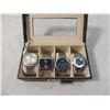 Image 1 : WATCH CASE & 4 MATCHING TERNIER WATCHES