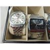 Image 2 : WATCH CASE & 4 MATCHING TERNIER WATCHES